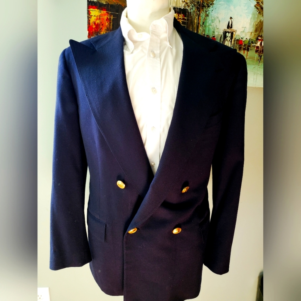 Dubble Brested Navy Blue Blazer Polo Ralph Lauren, 42R